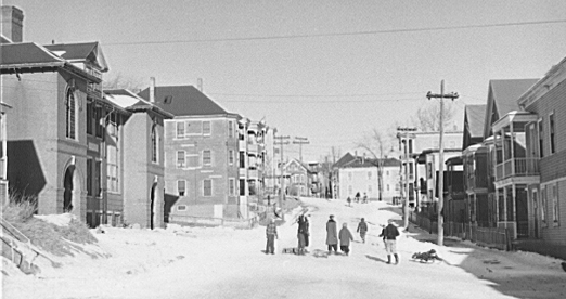 Jack Delano, children sledding, Haverhill, Massachusetts, January 1941