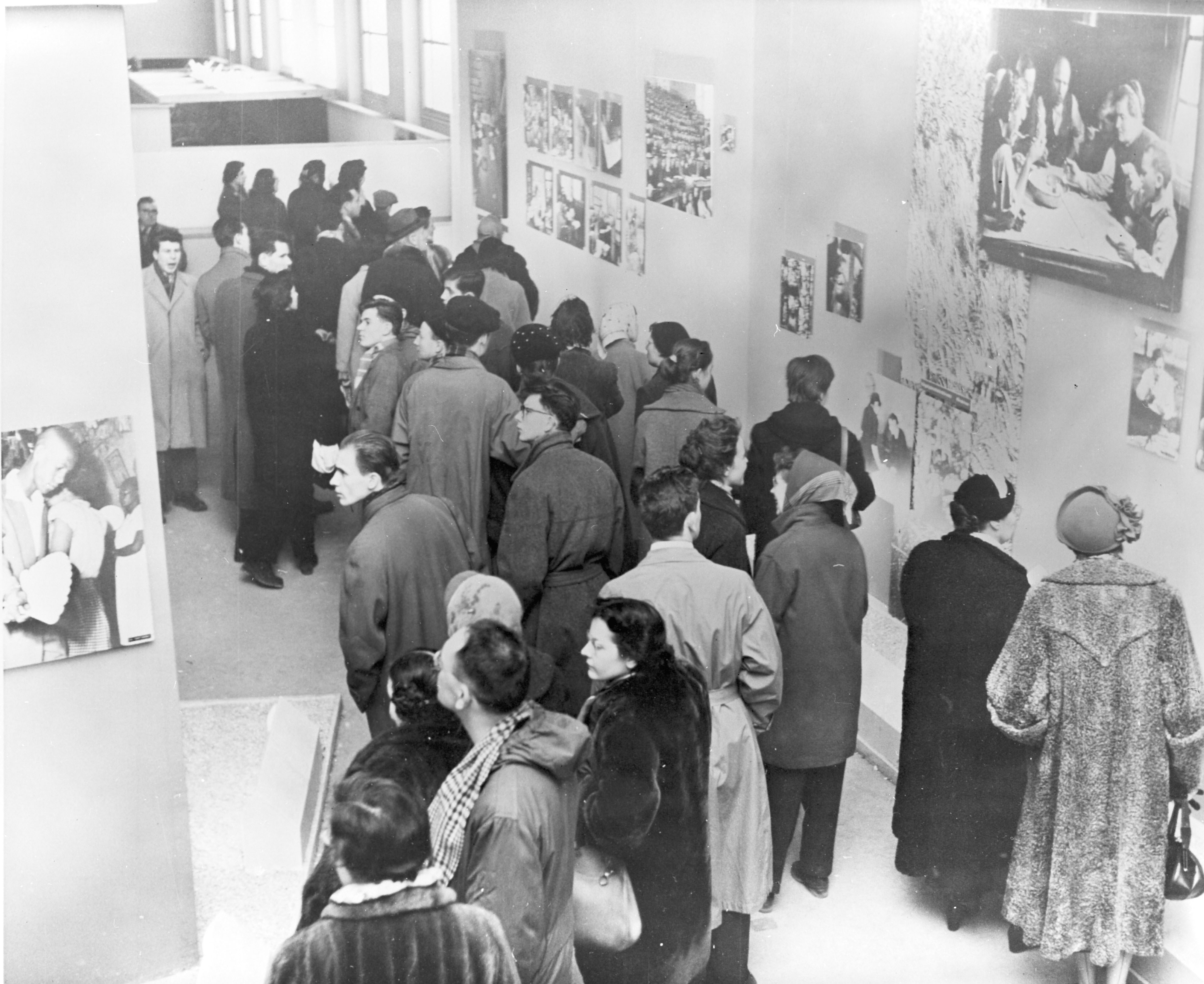 Family of Man tour exhibit, Opening Day (DPLA 2882adf2)