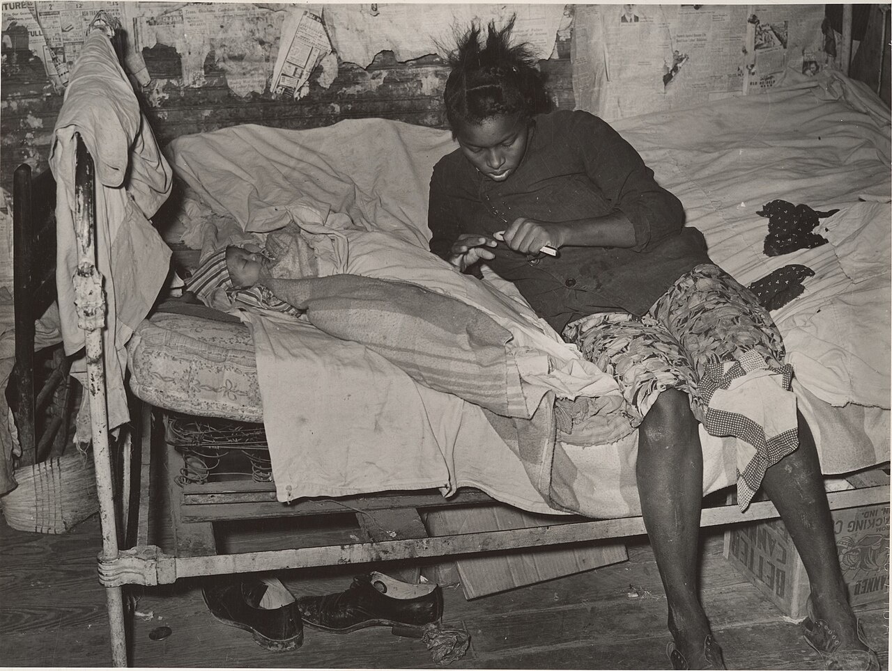 Russell Lee, African American mother and child, Jefferson, Texas, April 1939